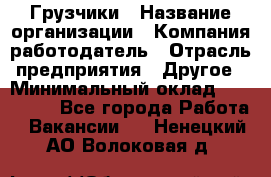 Грузчики › Название организации ­ Компания-работодатель › Отрасль предприятия ­ Другое › Минимальный оклад ­ 100 000 - Все города Работа » Вакансии   . Ненецкий АО,Волоковая д.